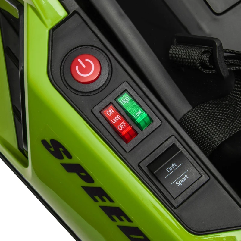 Aosom 24V 7.5 MPH Electric Go Kart with Adjustable Seat, Slow Start, Green