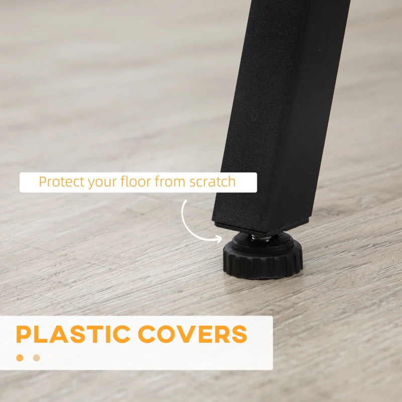 HOMCOM Industrial Bar Table with Steel Frame, Counter Height Table Pub Table for Kitchen Dining Room Cafe, Brown/Black