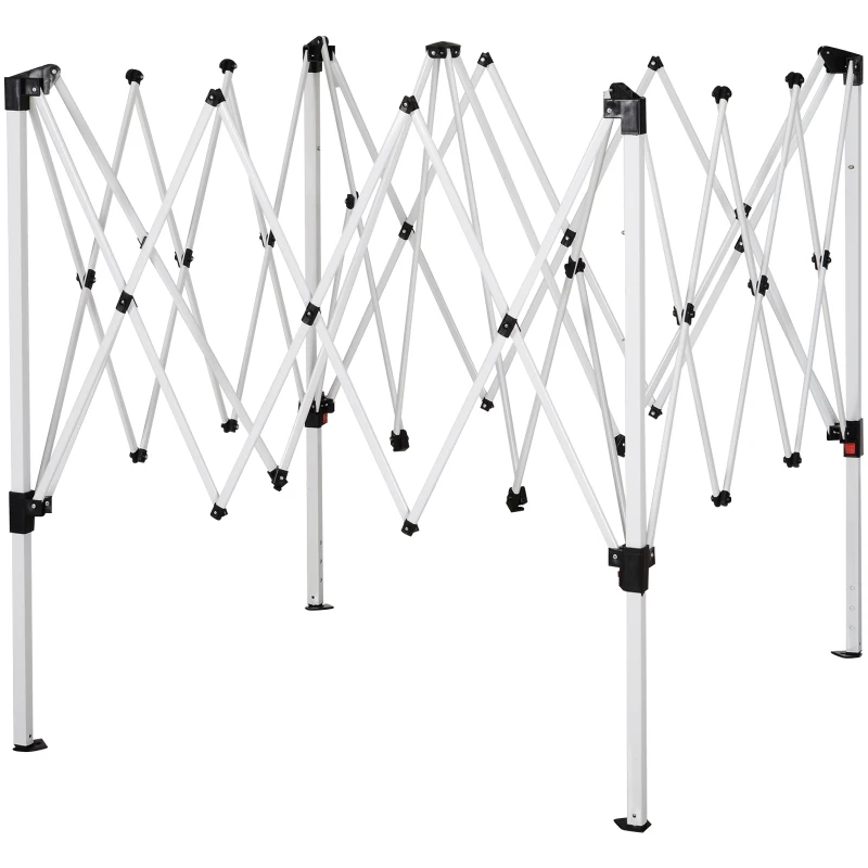 Outsunny 8' x 8' Pop Up Canopy, Outdoor Folding Tent, Portable Party Tent with Carrying Bag for Camping, Party, Picnic, Grey