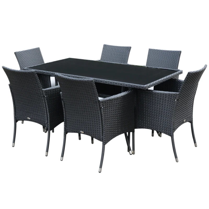 Outsunny Garden Dining Set with Cushions