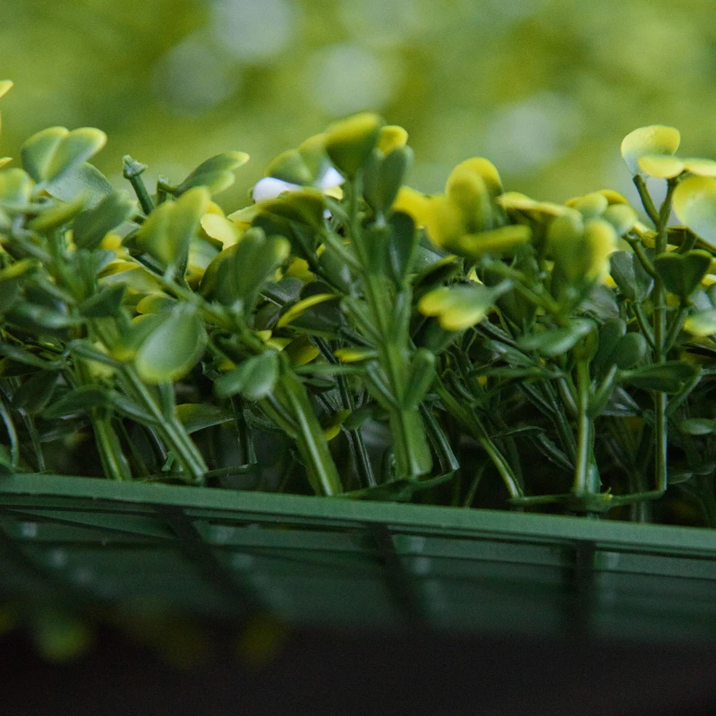 Outsunny 12PCS 20" x 20" Artificial Boxwood Panels UV Protected Milan Leaf Grass Privacy Fence Screen Topiary Hedge Plant Greenery Wall for Home Garden Backyard Balcony party