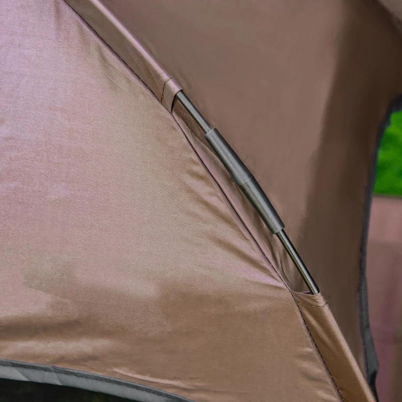 PawHut Elevated Dog Bed with Canopy, Portable Raised Dog Cot for M Sized Dogs, Indoor & Outdoor, 30" x 24" x 29", Coffee