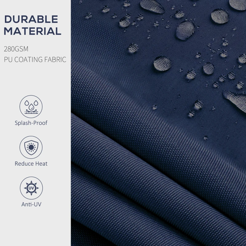 Outsunny 10' x 8' Retractable Awning, 280gsm UV Resistant Sunshade Shelter for Deck, Balcony, Yard, Blue
