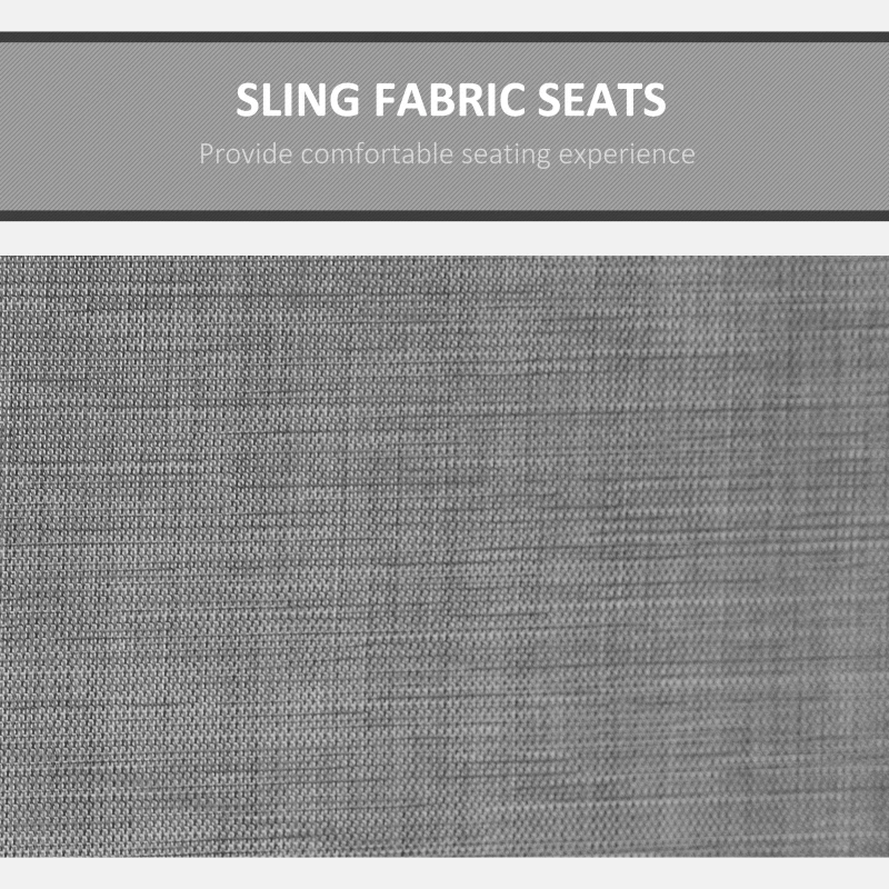 Outsunny 3 Person Porch Swing Outdoor Swing Chair with High Back Design, Side Pouches and Adjustable Canopy, Dark Grey