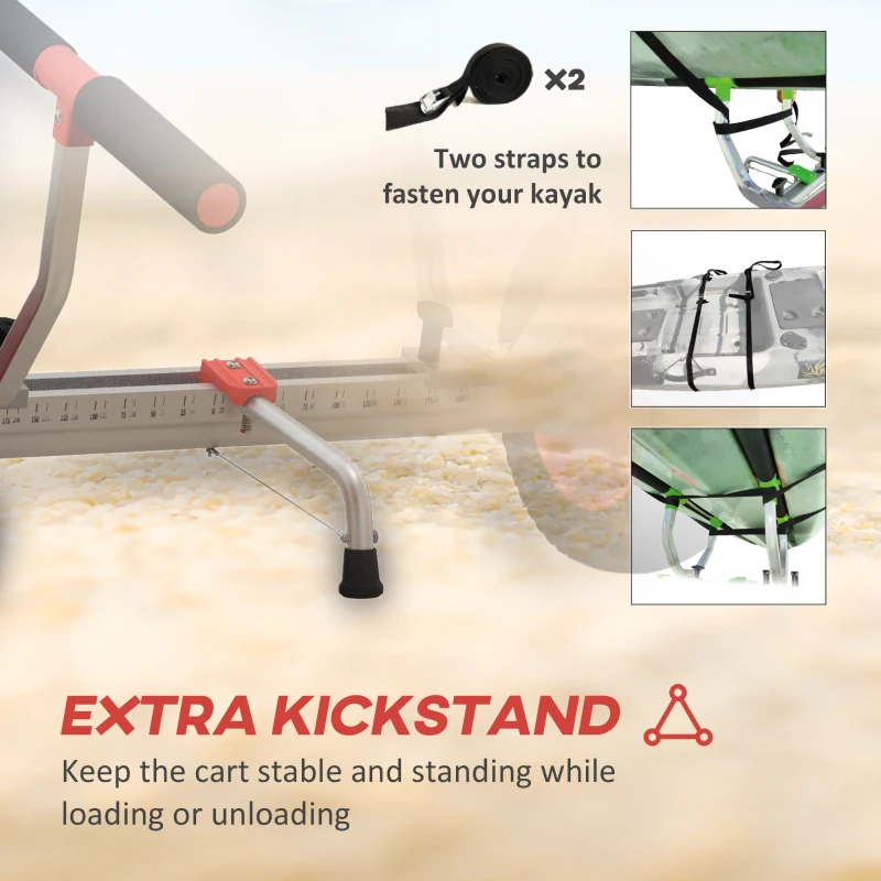 Soozier Kayak Cart Dolly Kayak Cart with Adjustable Width Red