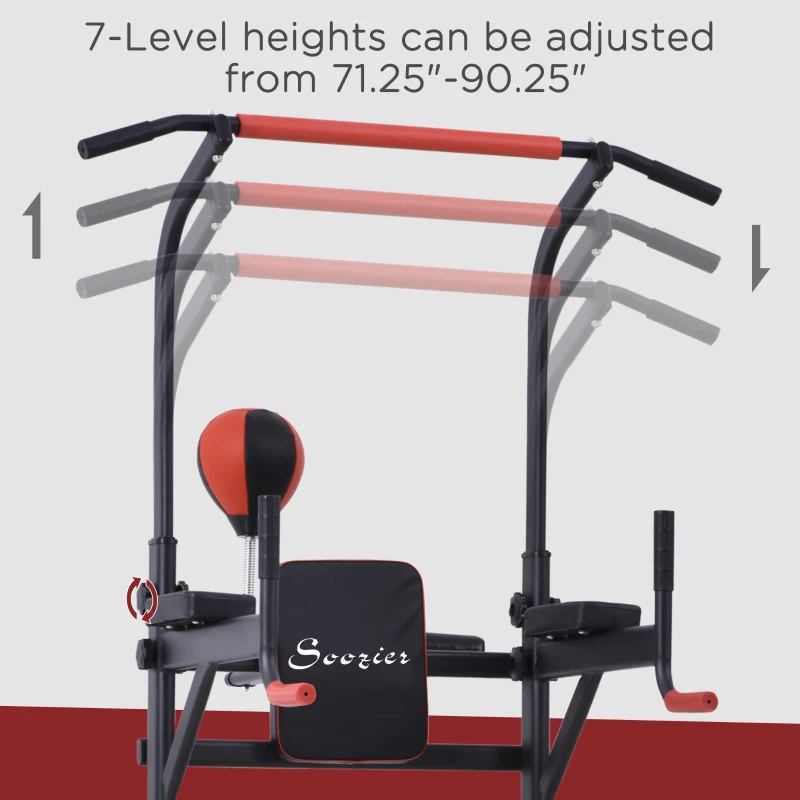 Soozier Workout Tower Pull Up Bar for Home Gym Workout Machine