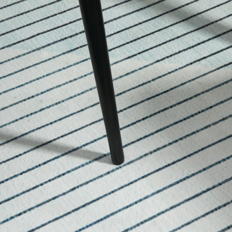 HOMCOM Dining Chairs Set of 2, Linen Upholstery Accent Chair with Back, Armrest, Metal Legs, Dark Grey