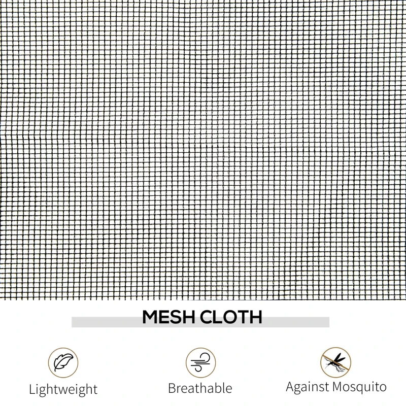 Outsunny Gazebo Mosquito Netting Replacement, 4-Panel Canopy Screen Walls with Zipper for 10' x 10' Gazebo, (Sidewall Only), Beige