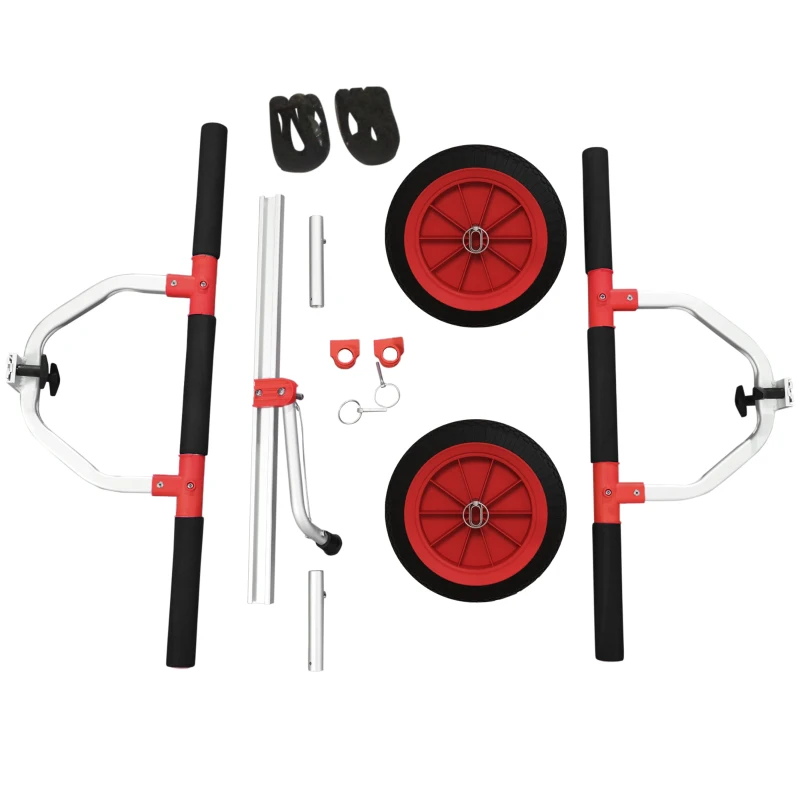 Soozier Kayak Cart Dolly Kayak Cart with Adjustable Width Red