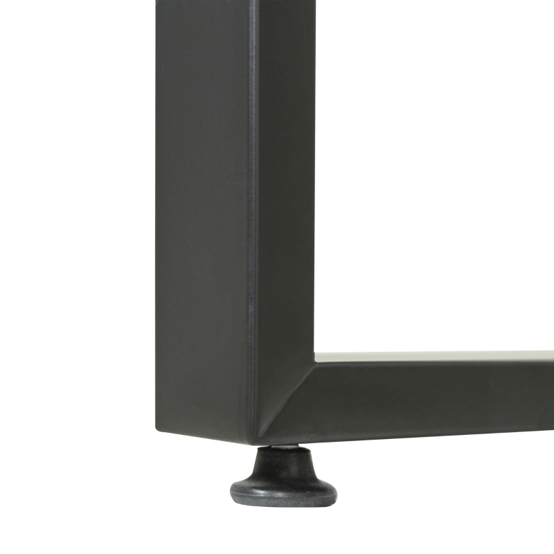 HOMCOM 86.5 Inch Two Person Desk Double Computer Table Writing Desk with Open Shelves Long Storage Workstation for Home Office Gray