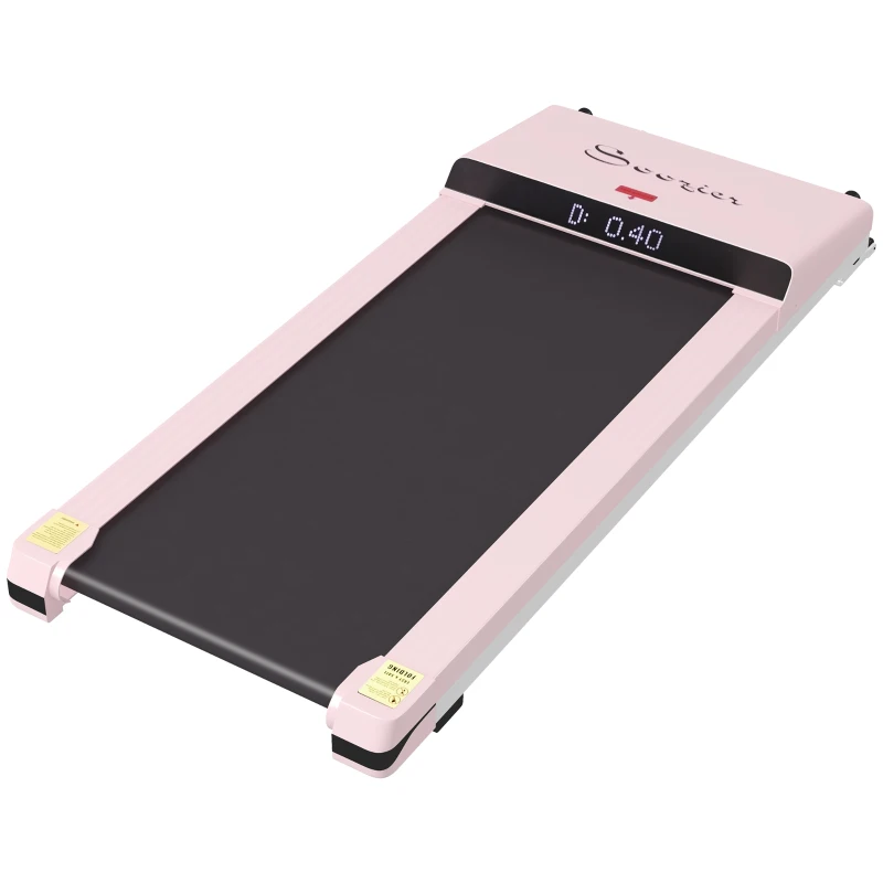 Soozier Home Gym Treadmill, Walking / Jogging Exercise Machine w/ LCD Monitor, Pink