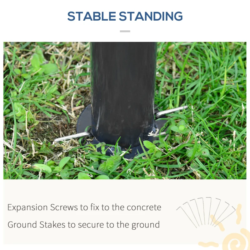 Outsunny 9' x 10' Outdoor Hardtop Gazebo Canopy w/ Double PC Roof, Steel Frame, Nettings, Curtains for Garden Lawn Deck, Khaki