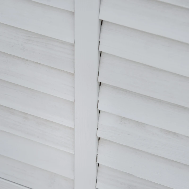 Outsunny 75 Gallon Wooden Storage Box patio Deck Box Bench, Garden Backyard Outdoor Storage Container with Aerating Gap & Weather-Fighting Finish, White