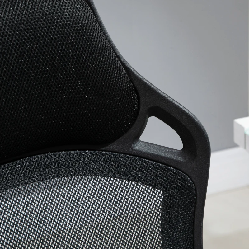 Vinsetto High Back Office Chair Mesh Desk Chair with Adjustable Backrest, Swivel Task Chair with Ergonomic Design Conference Office, Black