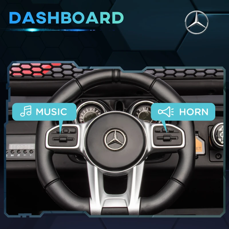 Aosom Licensed Mercedes-Benz Unimog 12V Kids Ride on Truck with Remote Control, Battery Powered Electric Car with Spring Suspension, LED Light, Horn, Music, Red