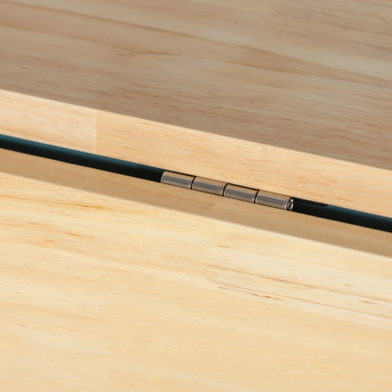 HOMCOM Rolling Kitchen Island Cart with Drop Leaf, Kitchen Cart on Wheels with Wood Top, 2 Drawers and 2 Storage Cabinets, Island Table for Kitchen, Dining Room, Light Blue