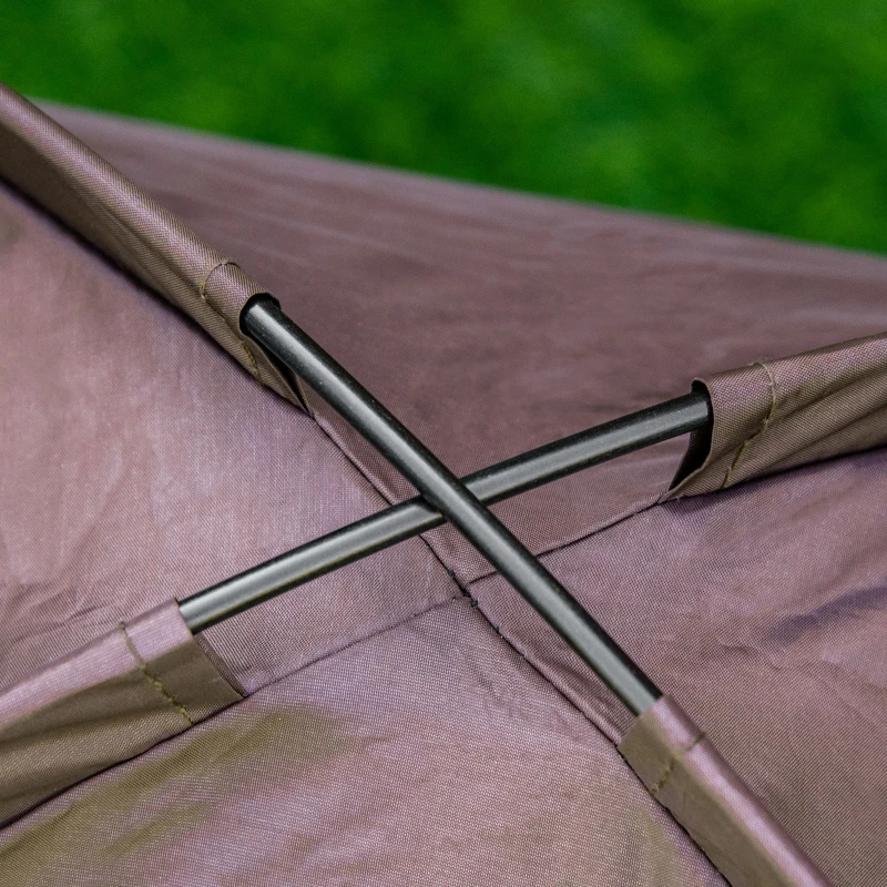 PawHut Elevated Cooling Pet Bed Portable Raised Dog Cot with Canopy for Small-Sized Dogs, Coffee