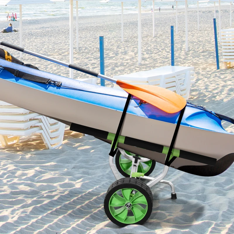 Soozier Kayak Cart Dolly Kayak Cart with Adjustable Width Green