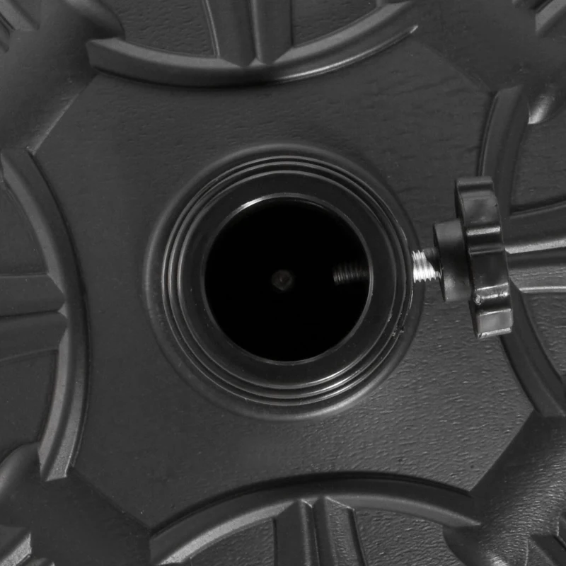 Outsunny 29lbs Cement Round Umbrella Base Heavy Duty 19" HDPE Parasol Stand, Black