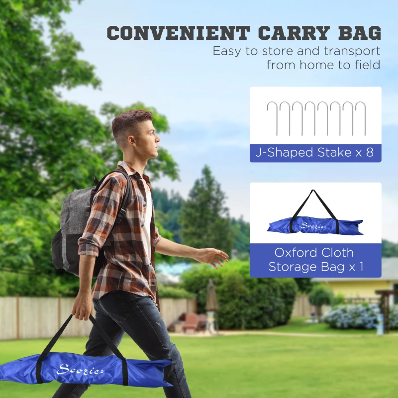 Soozier 6' x 3' Set of 2 Soccer Nets for Backyard, Portable Soccer Goal for Practice with Carry Bag