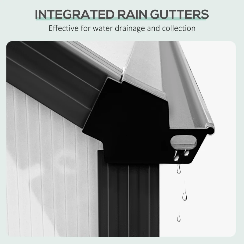 Outsunny 20' x 8' Aluminum Greenhouse Polycarbonate Walk-in Garden Greenhouse Kit with Adjustable Roof Vent, Rain Gutter and Sliding Door for Winter, Clear(m-7)