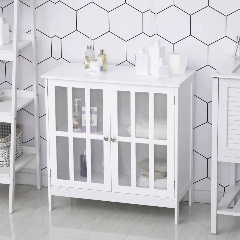 kleankin Kitchen Buffet Cabinet with 2 Doors, Modern Sideboard for Dining Room, Hallway, Living Room, White