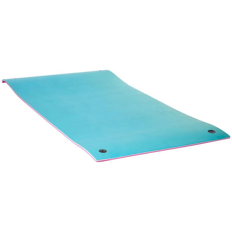 HOMCOM 12x6ft Floating Mat Floating Lily Pad Water Carpet Float Aqua Mat Water Recreation and Relaxing in Pool Beach Lake