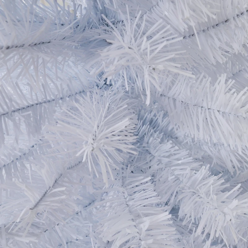 HOMCOM 6ft White Christmas Tree Artificial Christmas Tree with 928 Branch Tips and Metal Stand