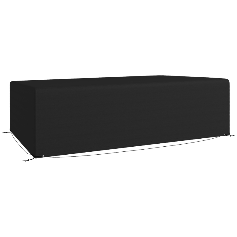 Outsunny Patio Furniture Cover for Outdoor Sectional Sofa Set Waterproof Windproof Oxford Fabric, 97" x 65" x 26", Black