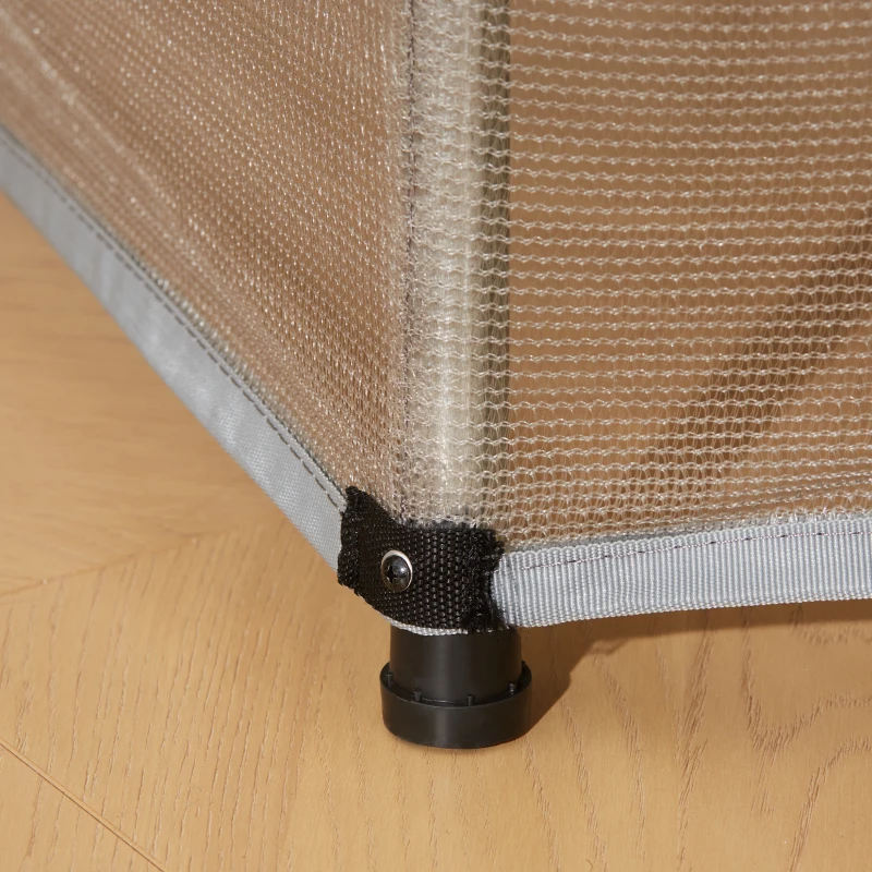 Qaba 4.6FT Toddler Trampoline w/ Safety Net, Recreational Trampoline for Indoor Outdoor, Cloud Pattern, Green