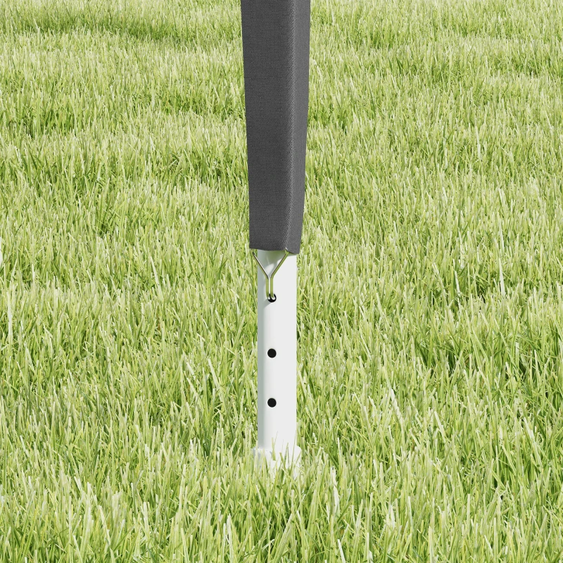 Outsunny 10x10ft Party Tent Portable Gazebo, Folding Garden Canopy Event Shelter Outdoor Sunshade Grey