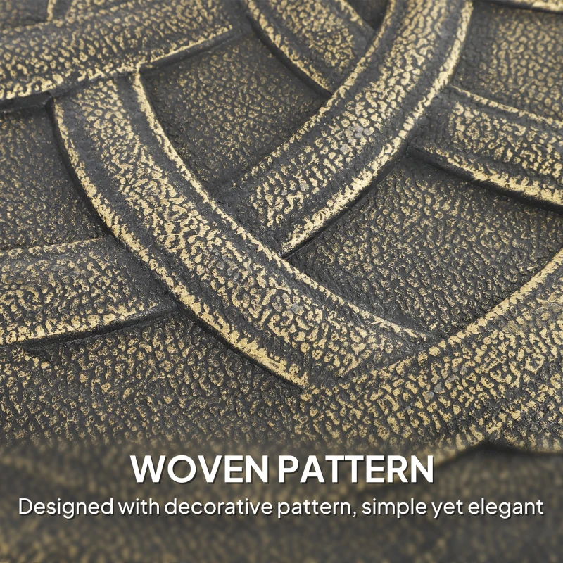 Outsunny Round Patio Umbrella Base with Wheels, 44 lbs Resin Umbrella Stand Base, Heavy Duty Patio Umbrella Holder for 1.3"/1.5"/1.9" Umbrella Poles for Outdoor, Lawn, Poolside, Bronze