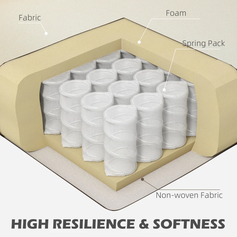 HOMCOM L-Shape Sofa, Modern Sectional Couch with Changeable Chaise Lounge, Pillows and Wooden Legs for Living Room, Cream White