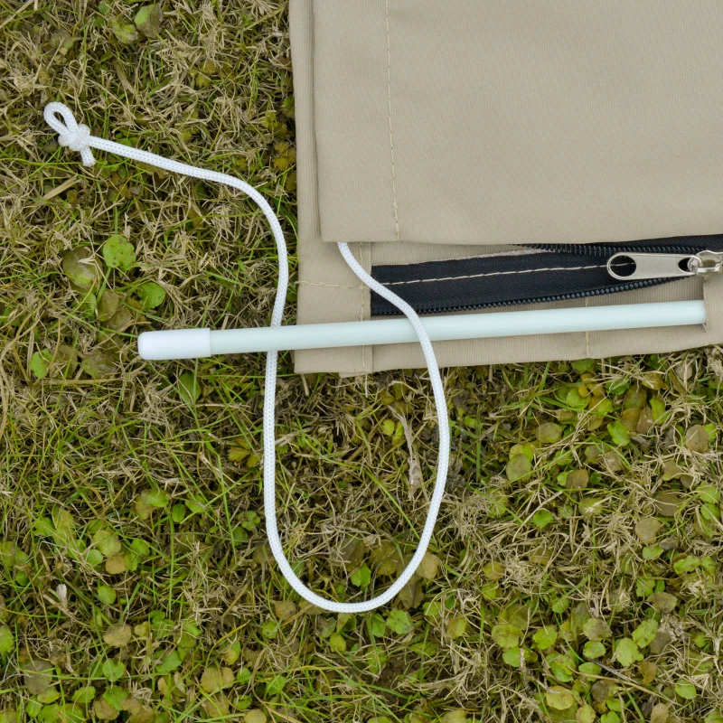 Outsunny Garden Parasol Cover, Outdoor Cantilever Umbrella Cover with Zipper, Khaki