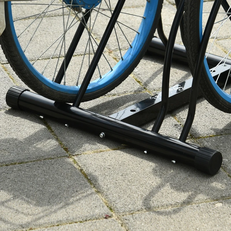 Soozier 2 Bike Rack Bicycle Floor Stand Bike Parking Garage Parking Organizer Indoor Bike Storage Holder, Indoor and Outdoor Storage