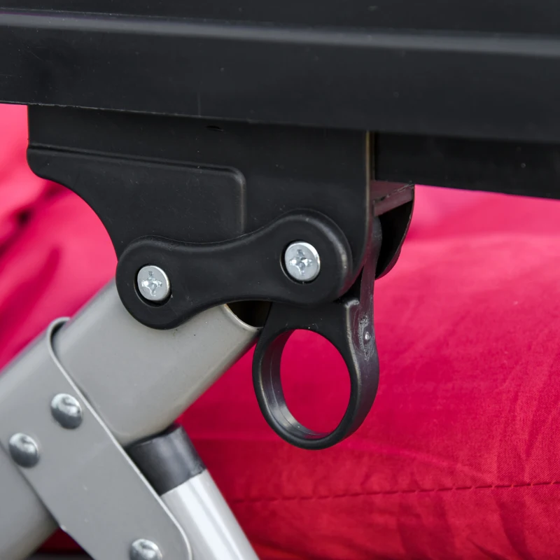 Outsunny Reclining Zero Gravity Chair with Adjustable Backrest, Folding Garden Sun Lounger with Removable Cushion and Headrest, Wine Red