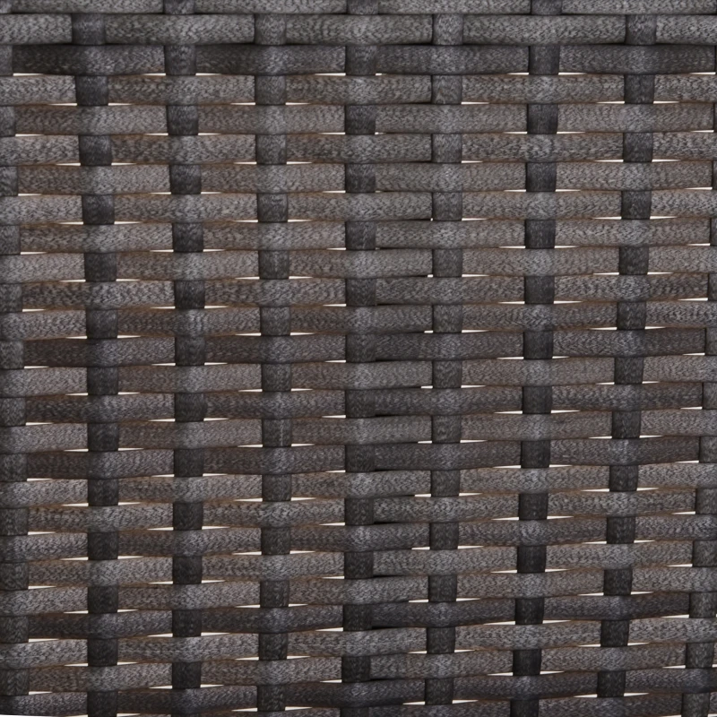 Outsunny 2-Person Patio Porch Swing Chair, Outdoor Rattan Hanging Bench with Cushion & 7.2 ft Steel Chains, Grey