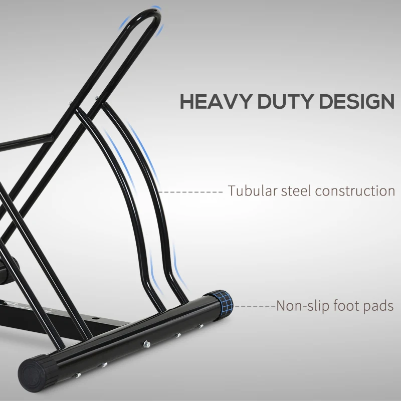 Soozier 2 Bike Rack Bicycle Floor Stand Bike Parking Garage Parking Organizer Indoor Bike Storage Holder, Indoor and Outdoor Storage
