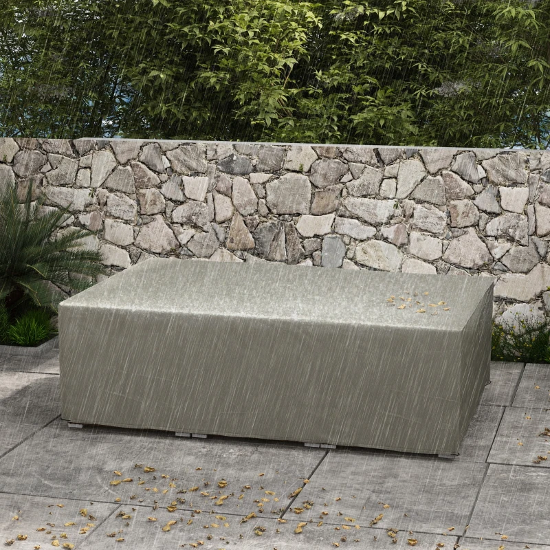 Outsunny Patio Furniture Covers Outdoor Scetional Table Chair Shelter, UV Rain Protective, 87.5" x 61" x 26.5", Grey