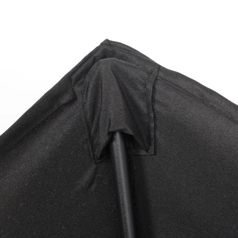 Outsunny 6.6FT Patio Umbrella, Outdoor Parasol with 6 Solid Ribs, Black