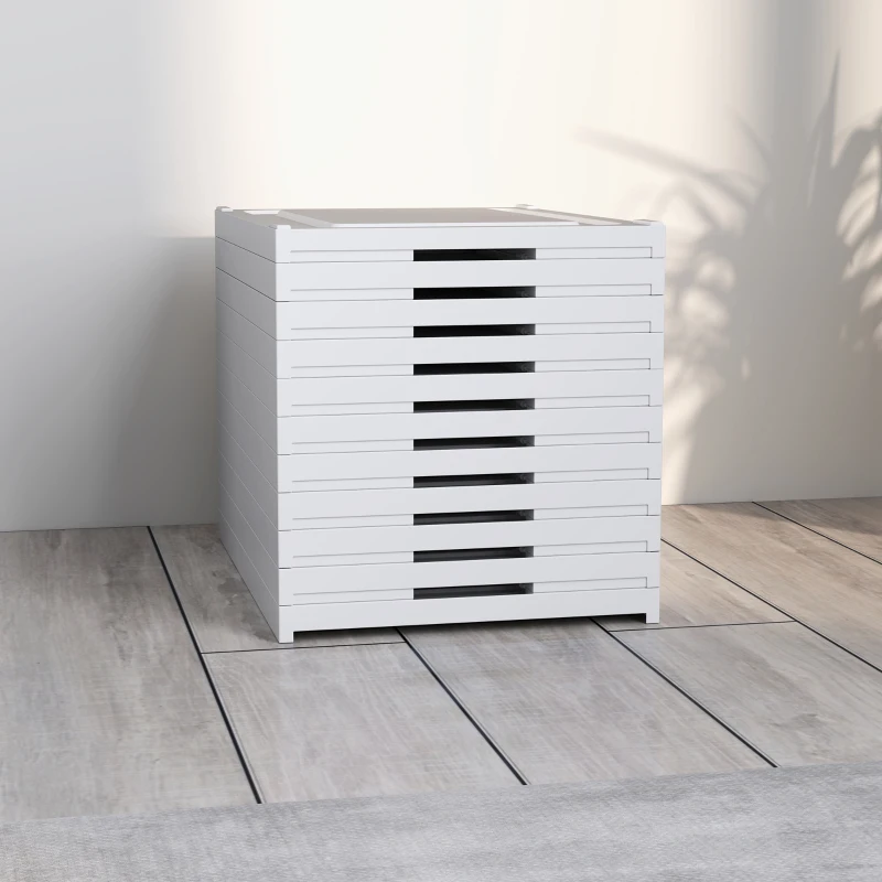 HOMCOM Stackable Plastic Shoe Boxes, 10 Pack Foldable Shoe Storage Boxes with Clear Door, No Assembly, Fit Size 10, White