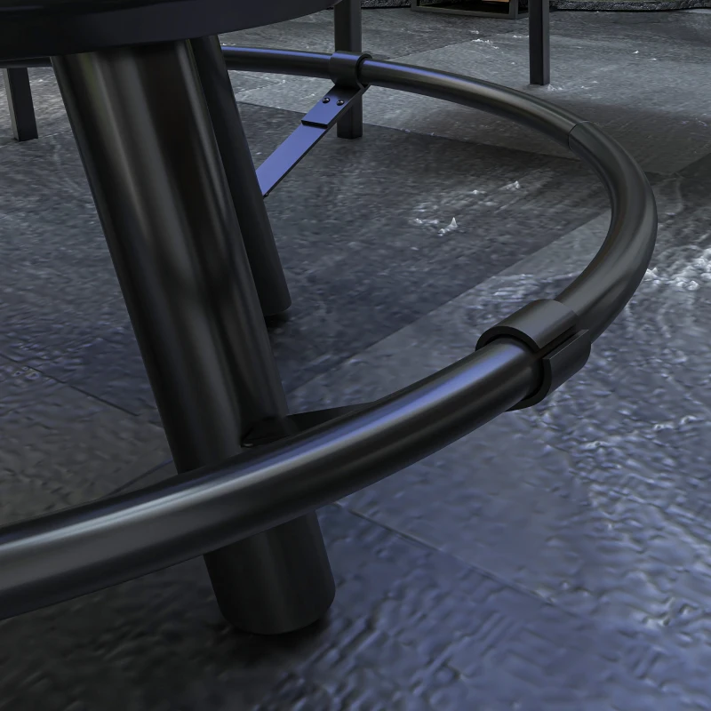 Outsunny Wood Burning Fire Pit, Charcoal BBQ Grill, Portable Firepit with Cooking Grate, Pan, and Poker, 33", Black