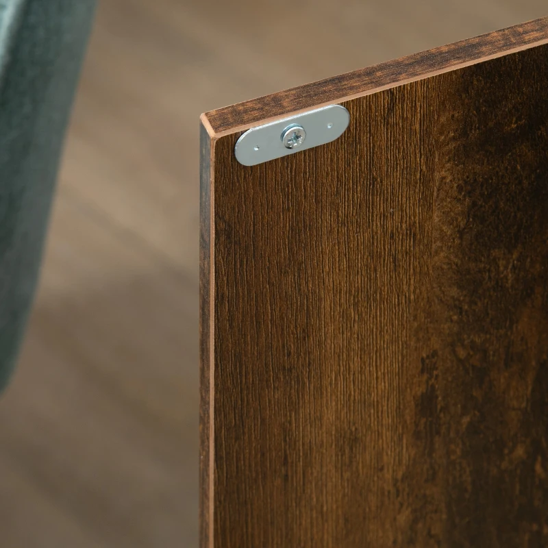 HOMCOM Industrial Sideboard Buffet Cabinet with Doors, Kitchen Cabinet, Coffee Bar Cabinet with Adjustable Shelves, Rustic Brown