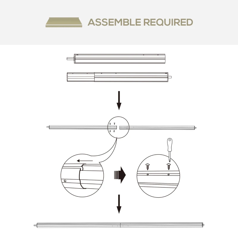 Outsunny 10' x 8' Retractable Awning, 280gsm UV Resistant Sunshade Shelter for Deck, Balcony, Yard, Beige