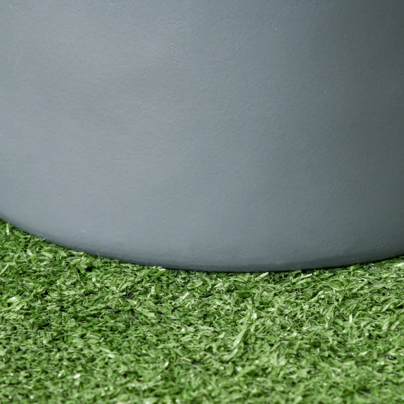 Outsunny Set of 3 Outdoor Planter Set, 13/11.5/9in, Flower Pots with Drainage Holes, Indoor Plant Pots for Porch, Entryway, Patio, Yard, Garden