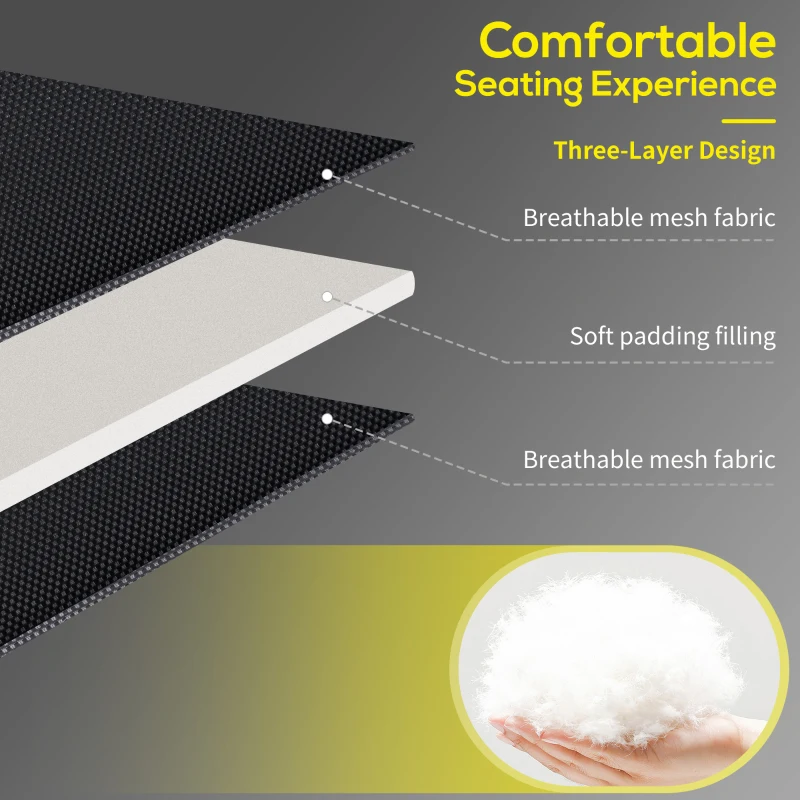 Outsunny Outdoor Chaise Lounge with Wheels, Five Position Recliner for Sunbathing, Suntanning, Steel Frame, Breathable Fabric for Beach, Yard, Patio, Black