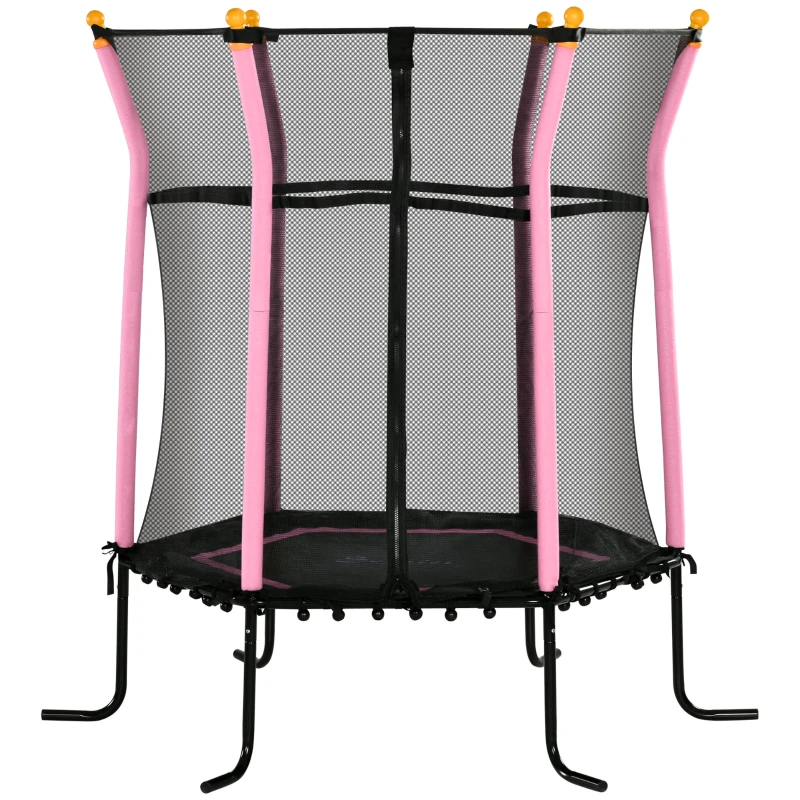 Soozier Trampoline for Kids with Net for Indoor Use, Pink