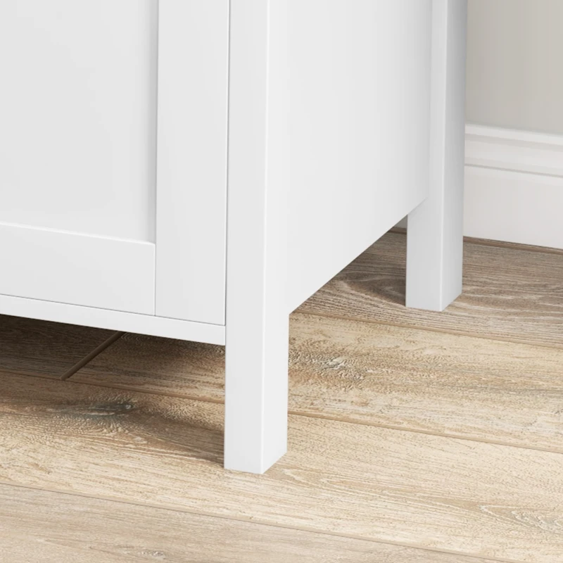 HOMCOM Lateral File Cabinet, 2 Drawer Filing Cabinet with Adjustable Hanging Bar for Letter, A4 and Legal Size, White