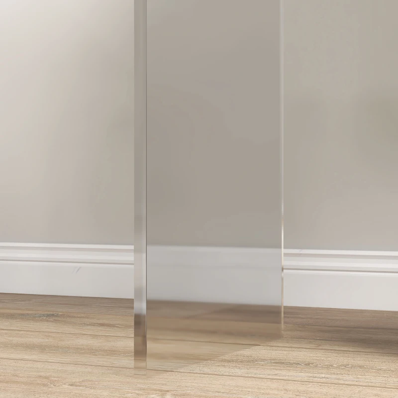 HOMCOM Modern Acrylic End Table, Waterfall Side Table with Rounded Edges and Storage for Small Spaces, 21" x 12" x 21", Clear