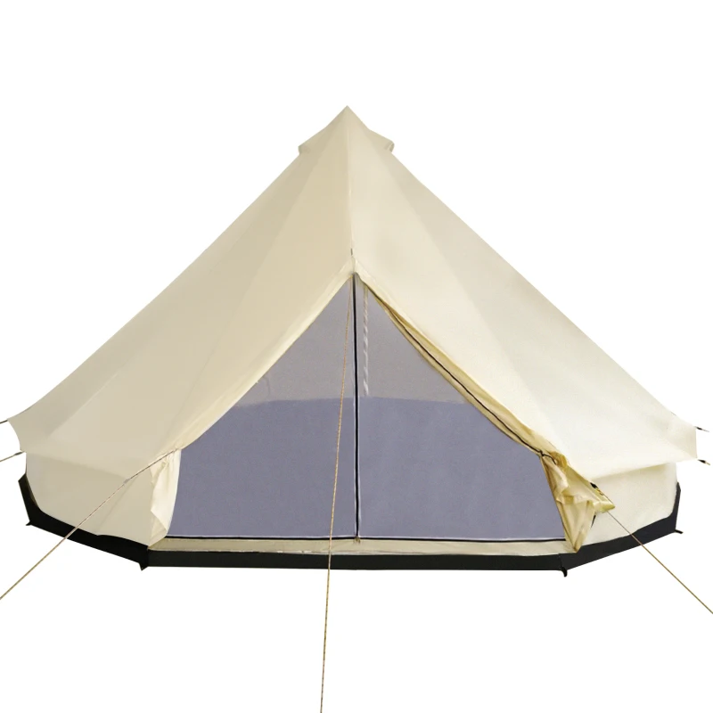 Outsunny 16.5’ x 16.5' x 10' 10-Person Waterproof Camping Tent Yurt with Unique Style, Spacious Interior & Breathable Waterproof Design